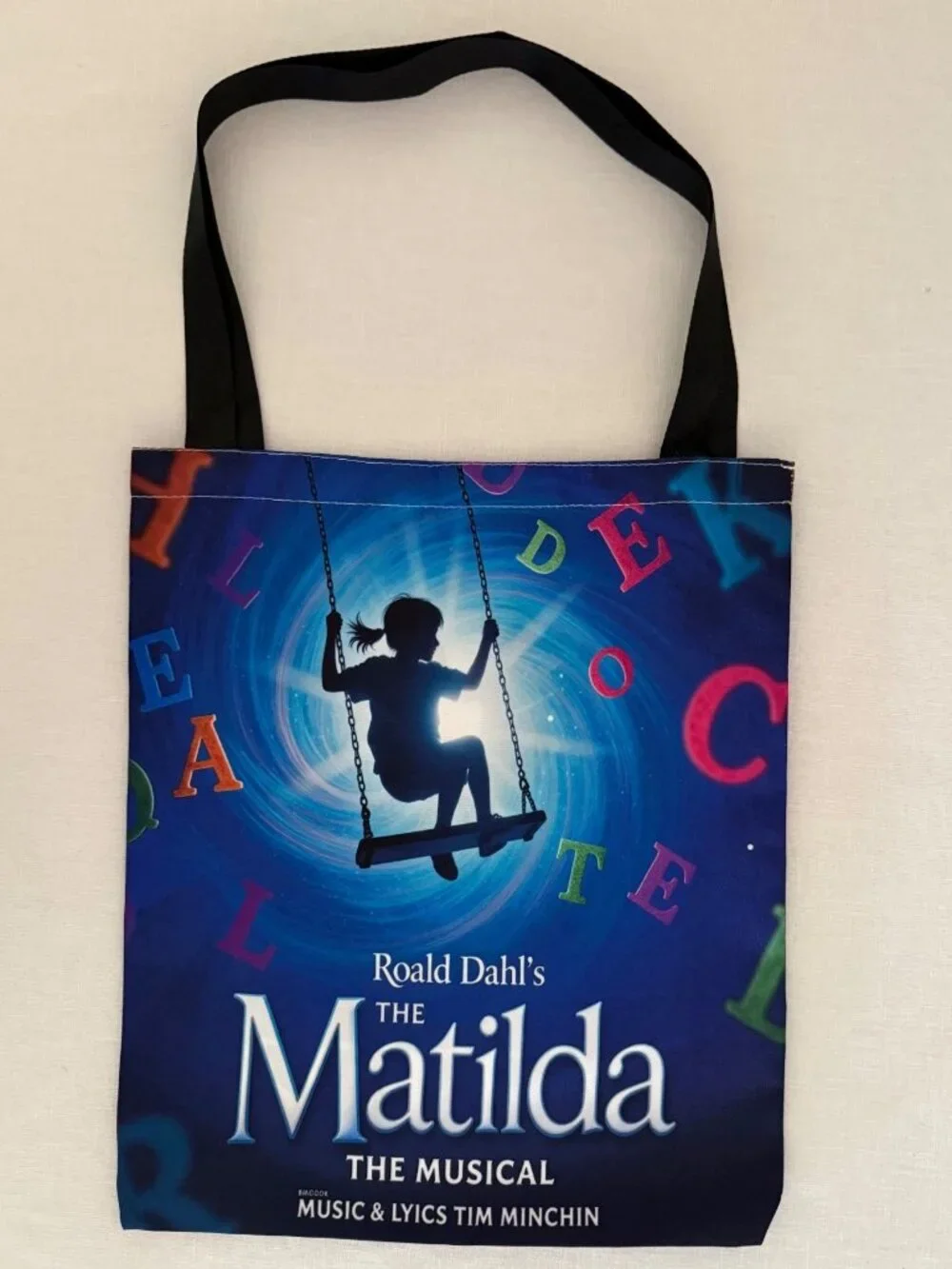 Matilda The Musical Tote Bag Roald Dahl Theater Broadway 15.5x13 NWT